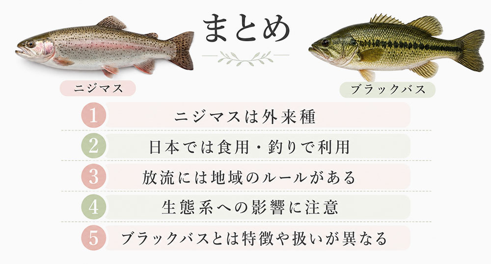 ニジマスが外来種でも利用されている理由：まとめ