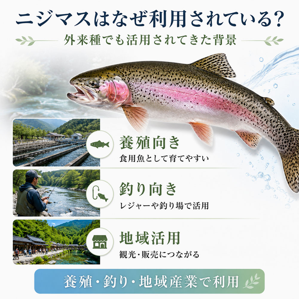 ニジマスが外来種でも日本で利用されている理由