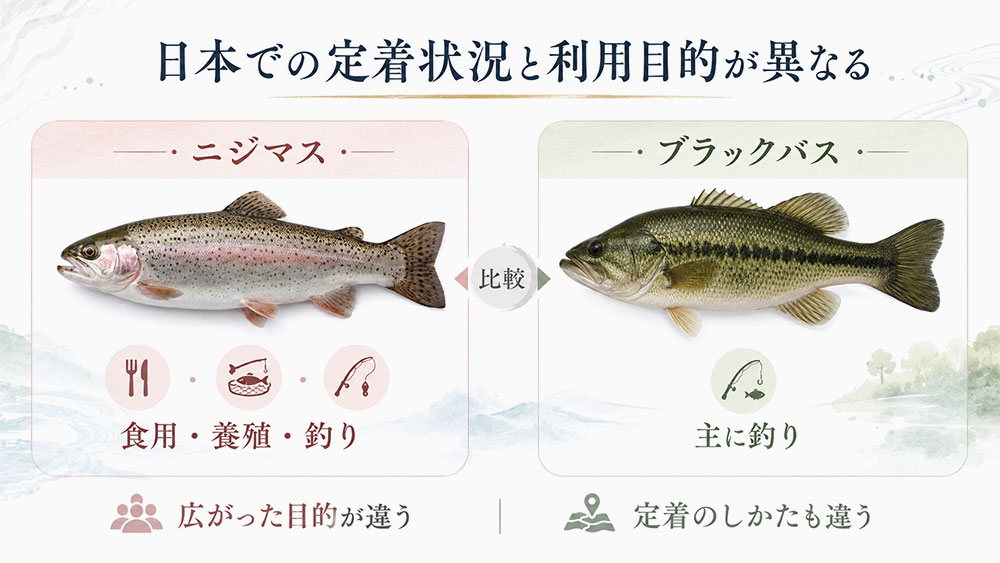 日本での定着状況と利用目的が異なる