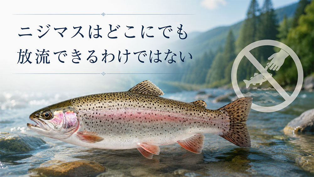 ニジマスはどこにでも放流できるわけではない