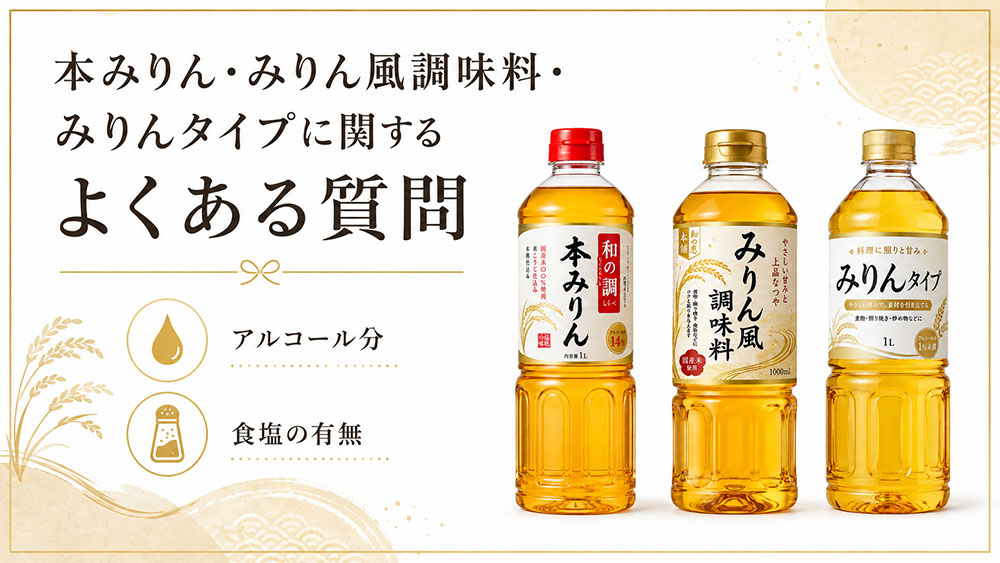 本みりん・みりん風調味料・みりんタイプに関するよくある質問
