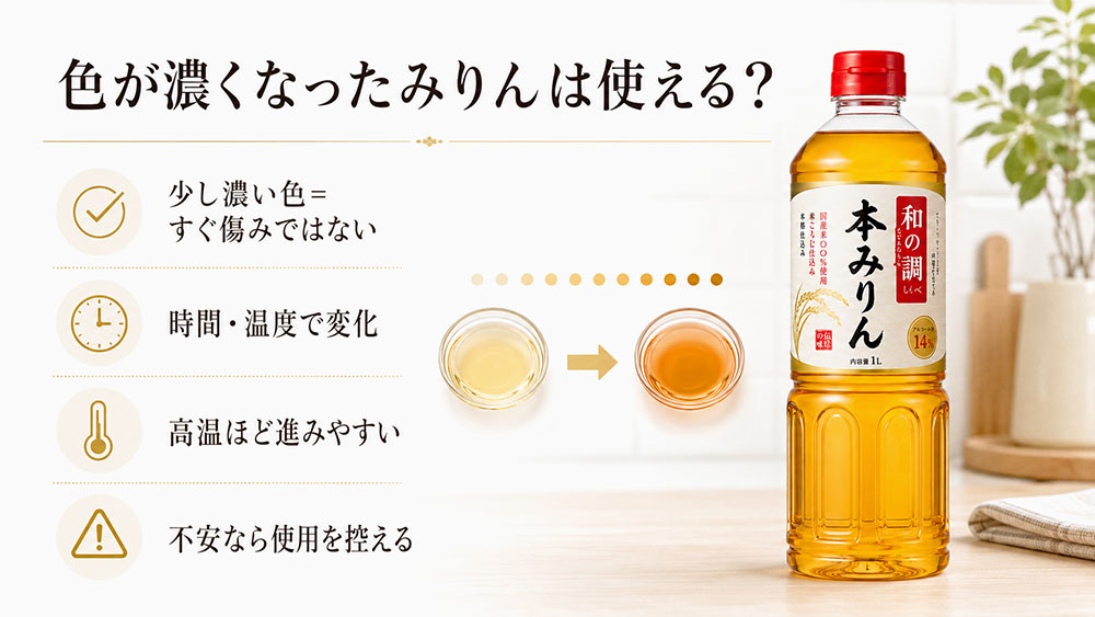 色が濃くなったみりんは使える?