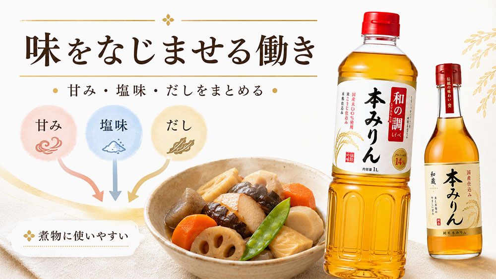 味をなじませる働き