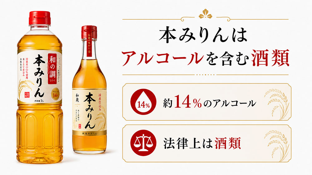 本みりんはアルコールを含む酒類