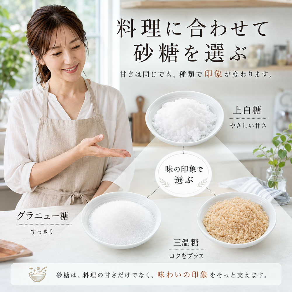 砂糖の種類と違いを比較