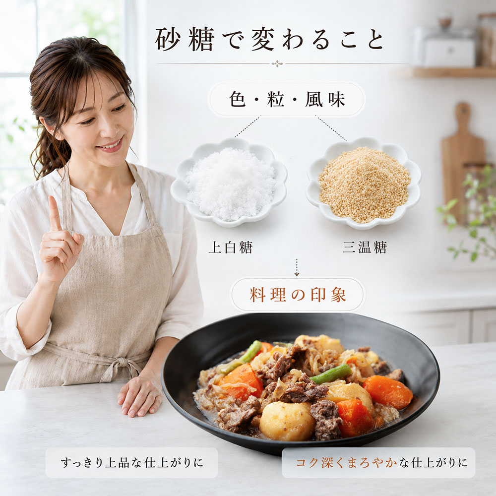 砂糖の種類によって何が違う?