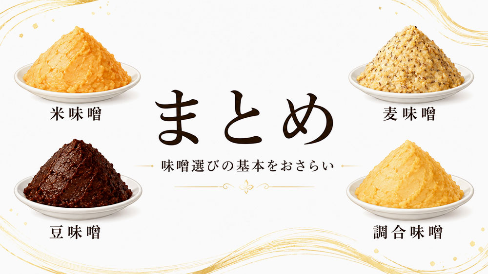 味噌の種類と違い：まとめ