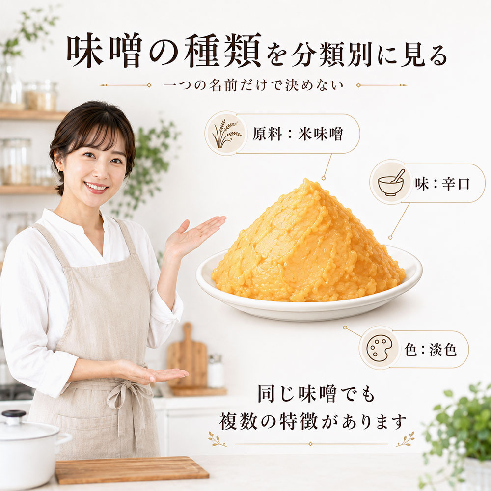 味噌の種類を分類別に詳しく解説
