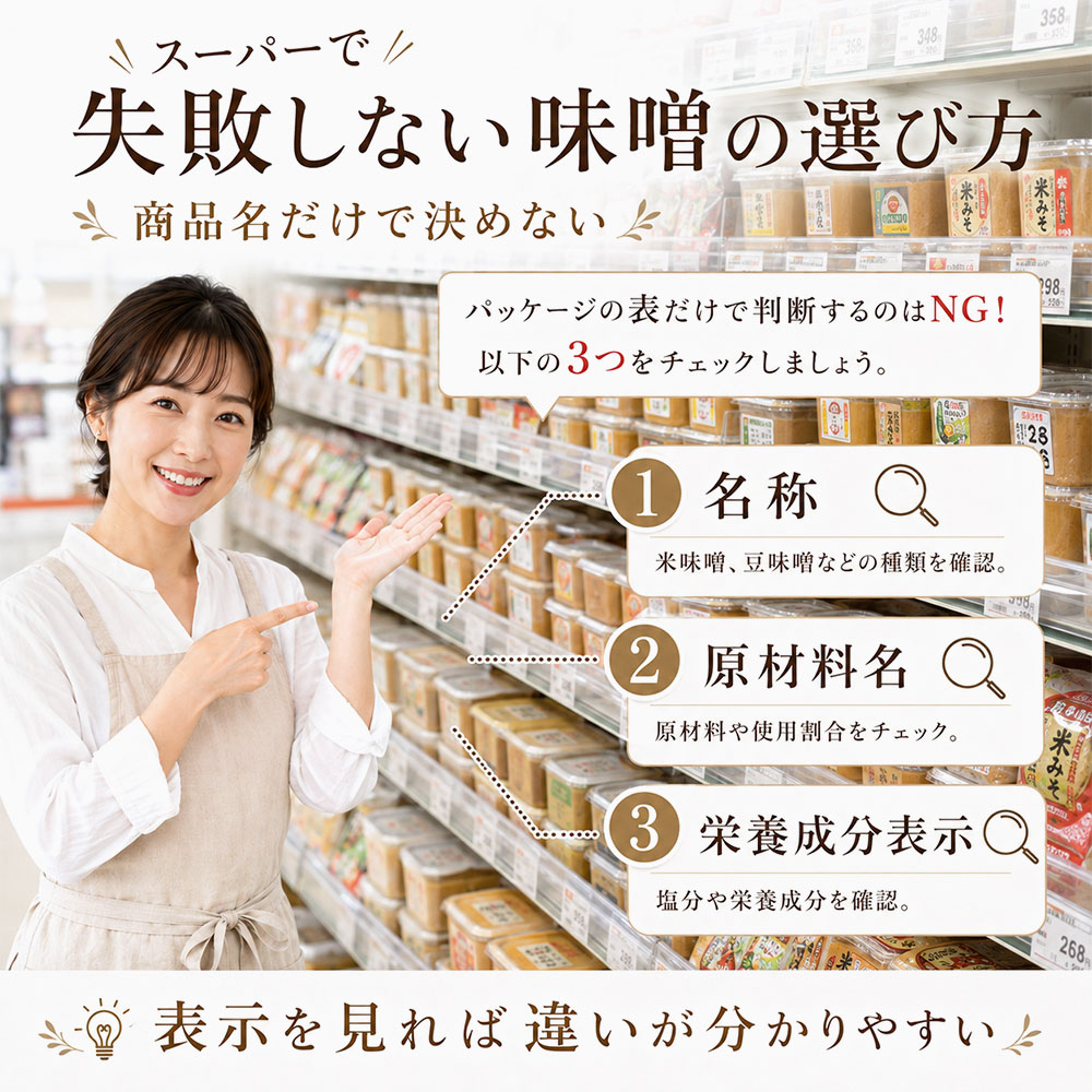 スーパーで失敗しない味噌の選び方