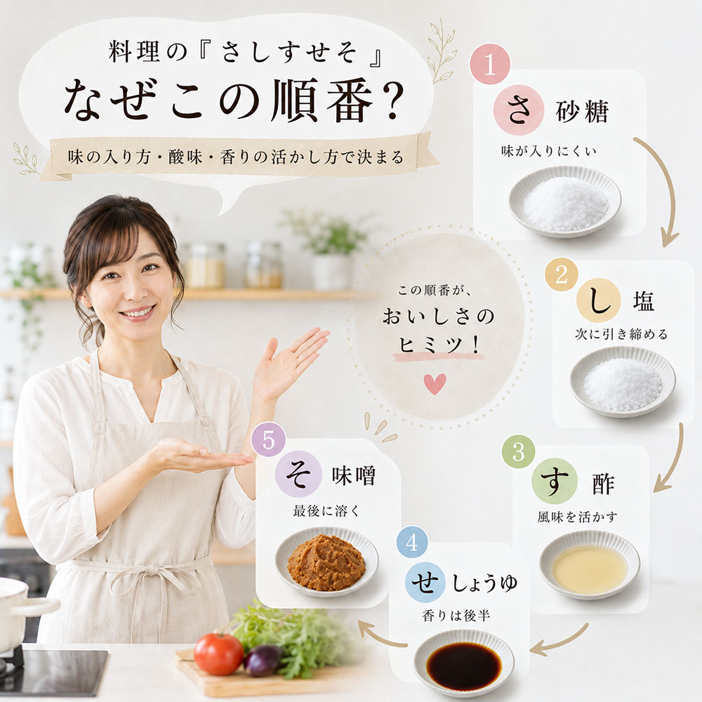 料理の「さしすせそ」はなぜこの順番なの?
