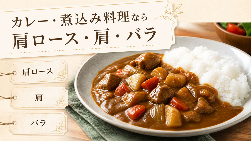 カレー・煮込み料理なら肩ロース・肩・バラ