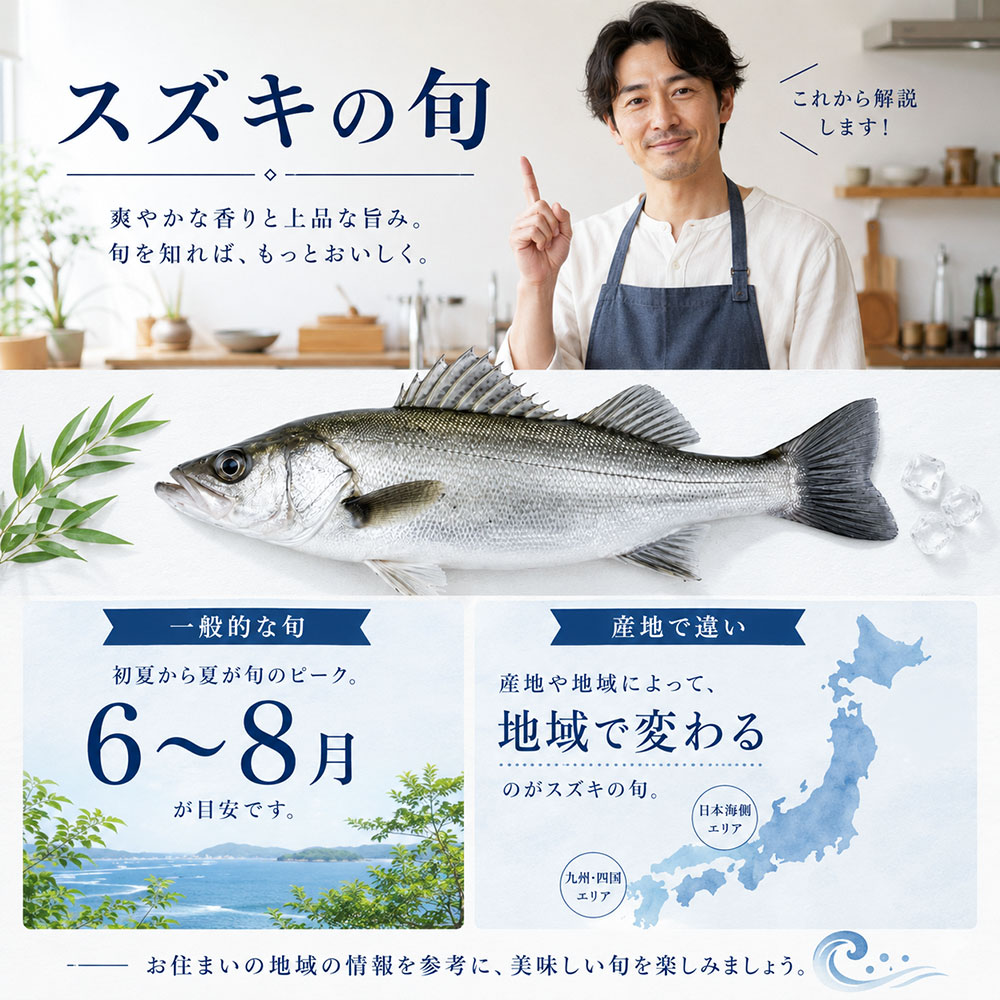 スズキの旬はいつ?基本は6〜8月