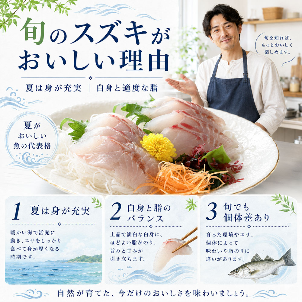 旬のスズキがおいしい理由