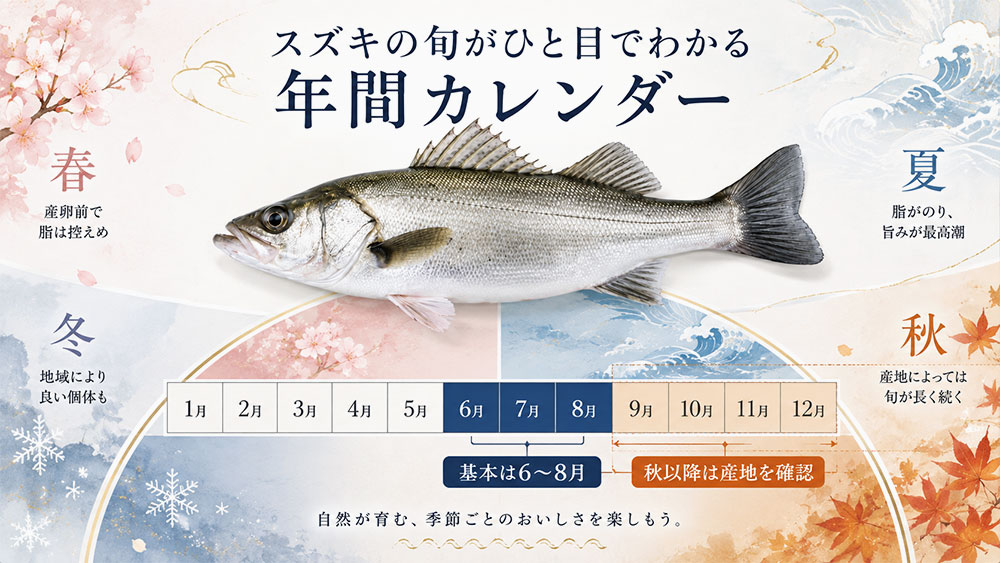 スズキの旬は地域によって異なる