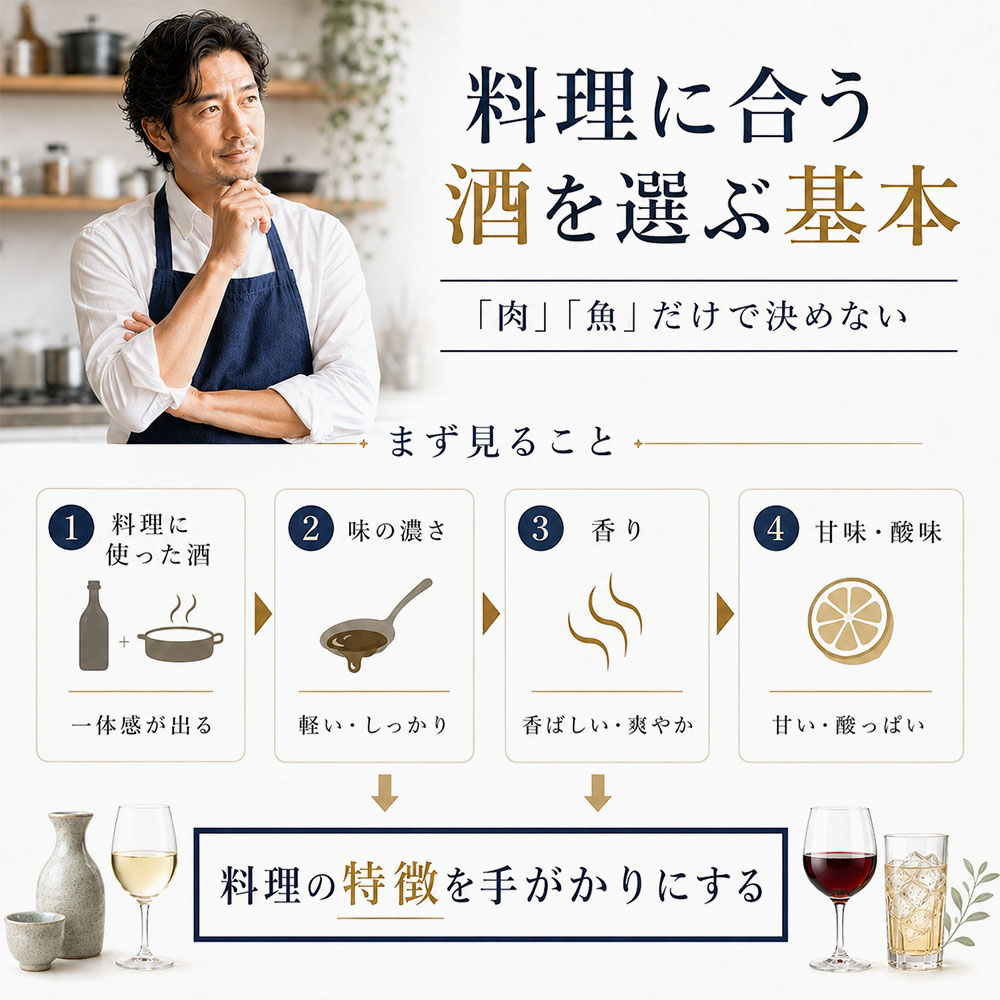 料理に合う酒を選ぶ基本
