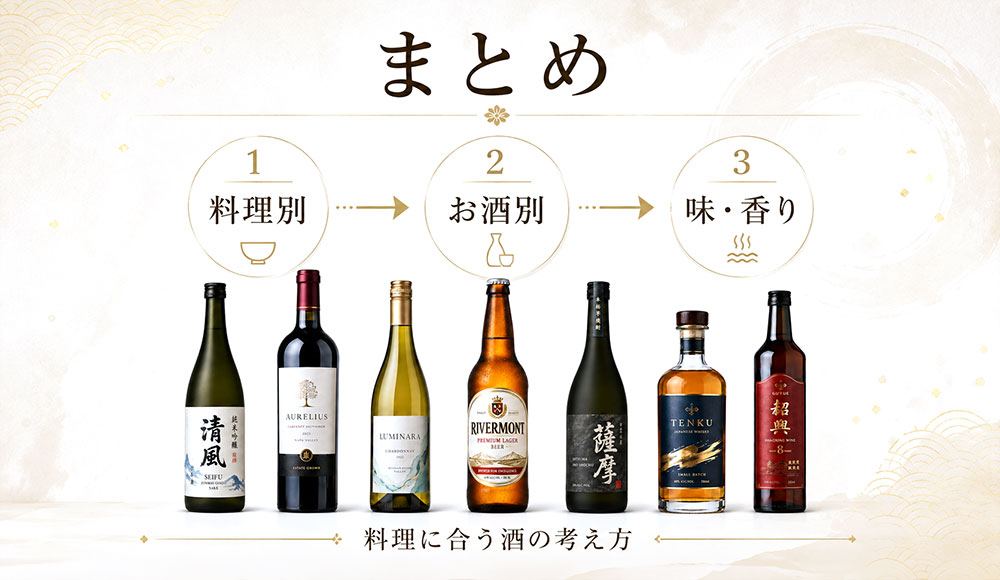 料理に合う酒の選び方:まとめ