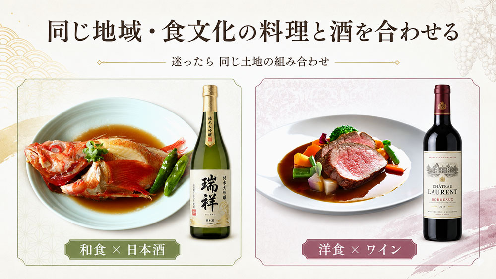 同じ地域・食文化の料理と酒を合わせる