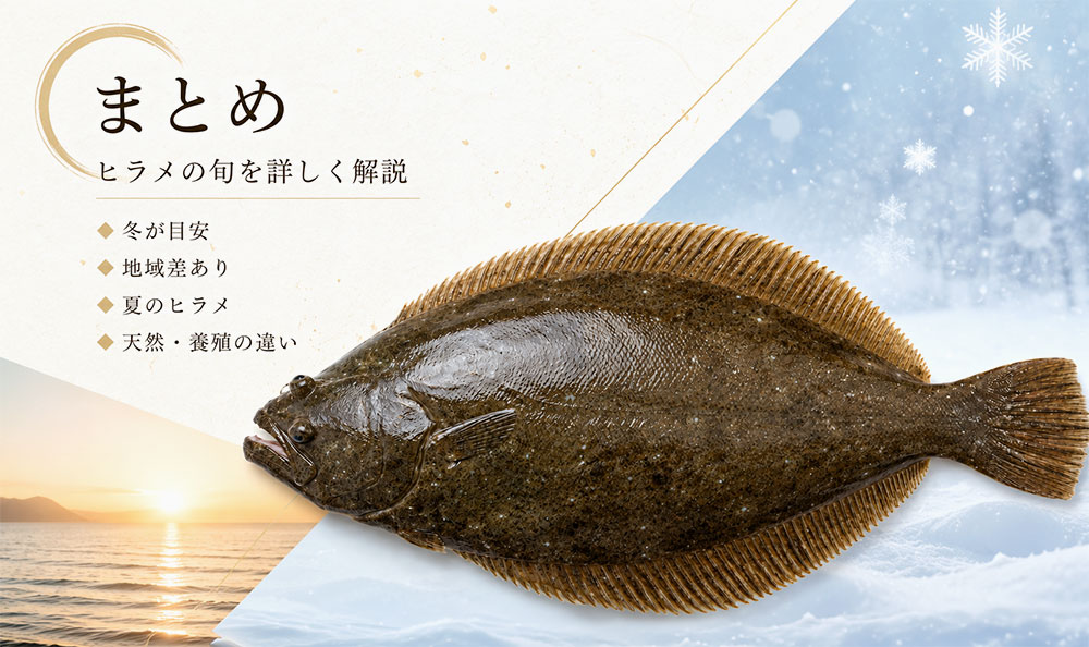 ヒラメの旬はいつ？：まとめ