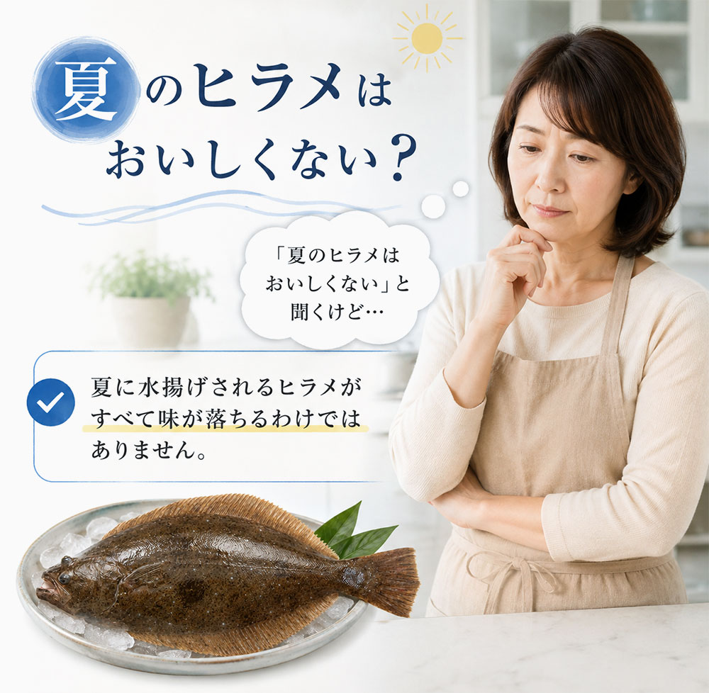 夏のヒラメはおいしくない？
