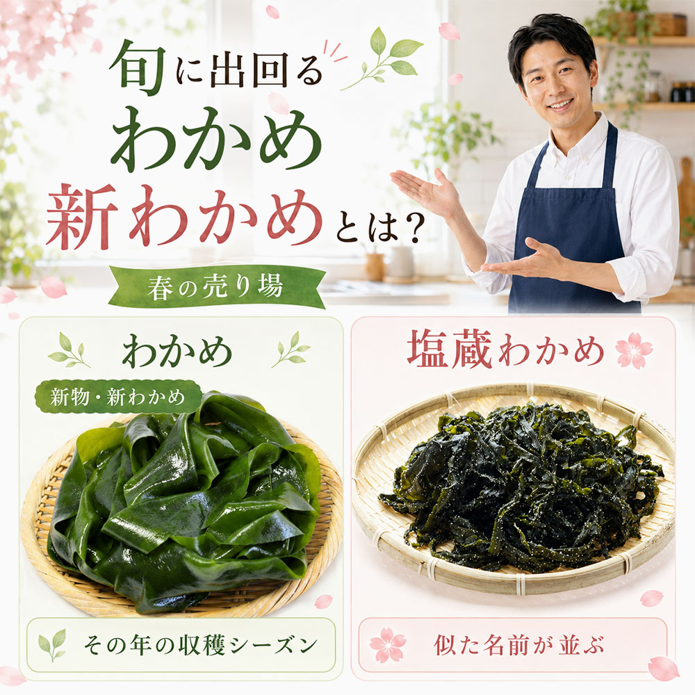 旬に出回る生わかめ・新わかめとは?