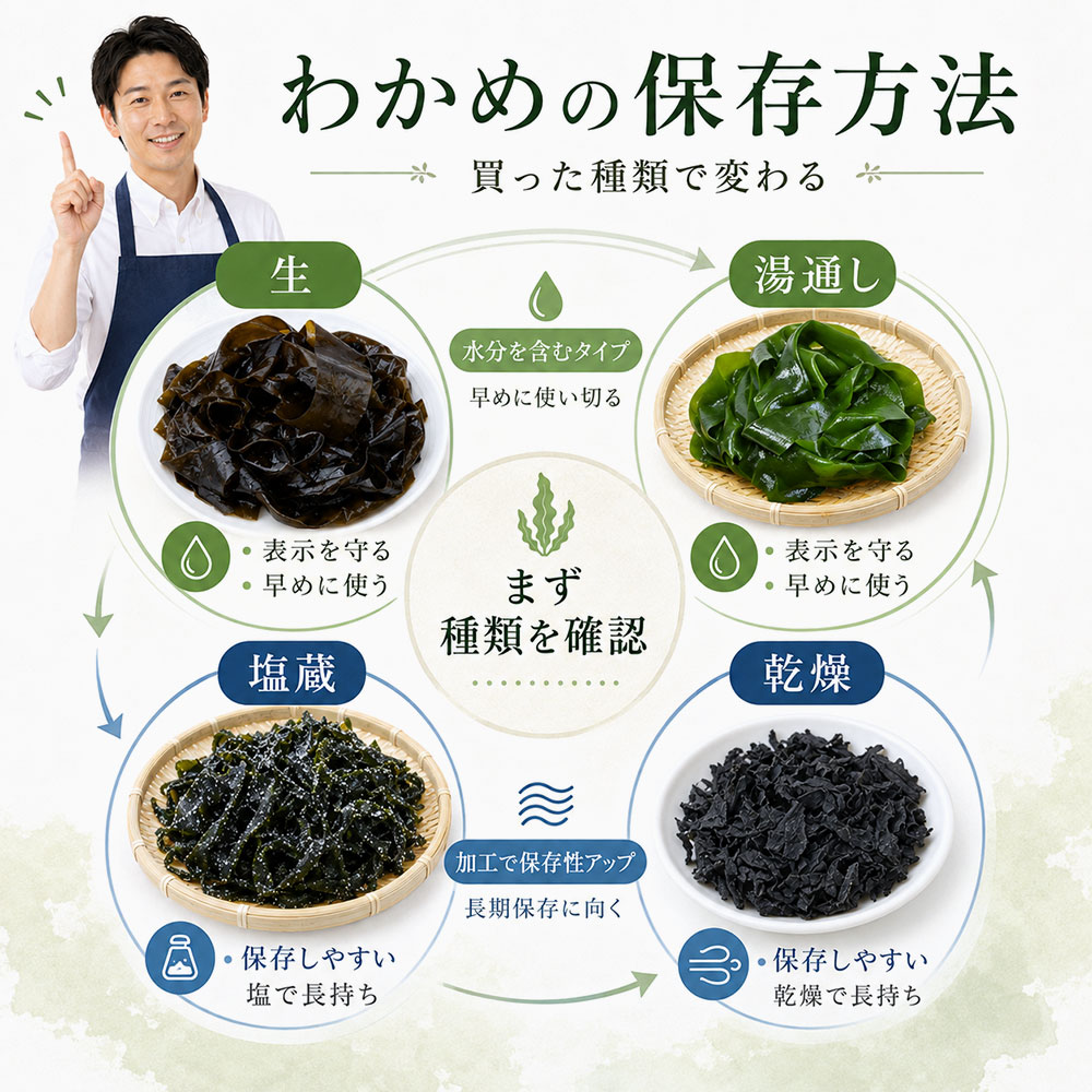 わかめの保存方法