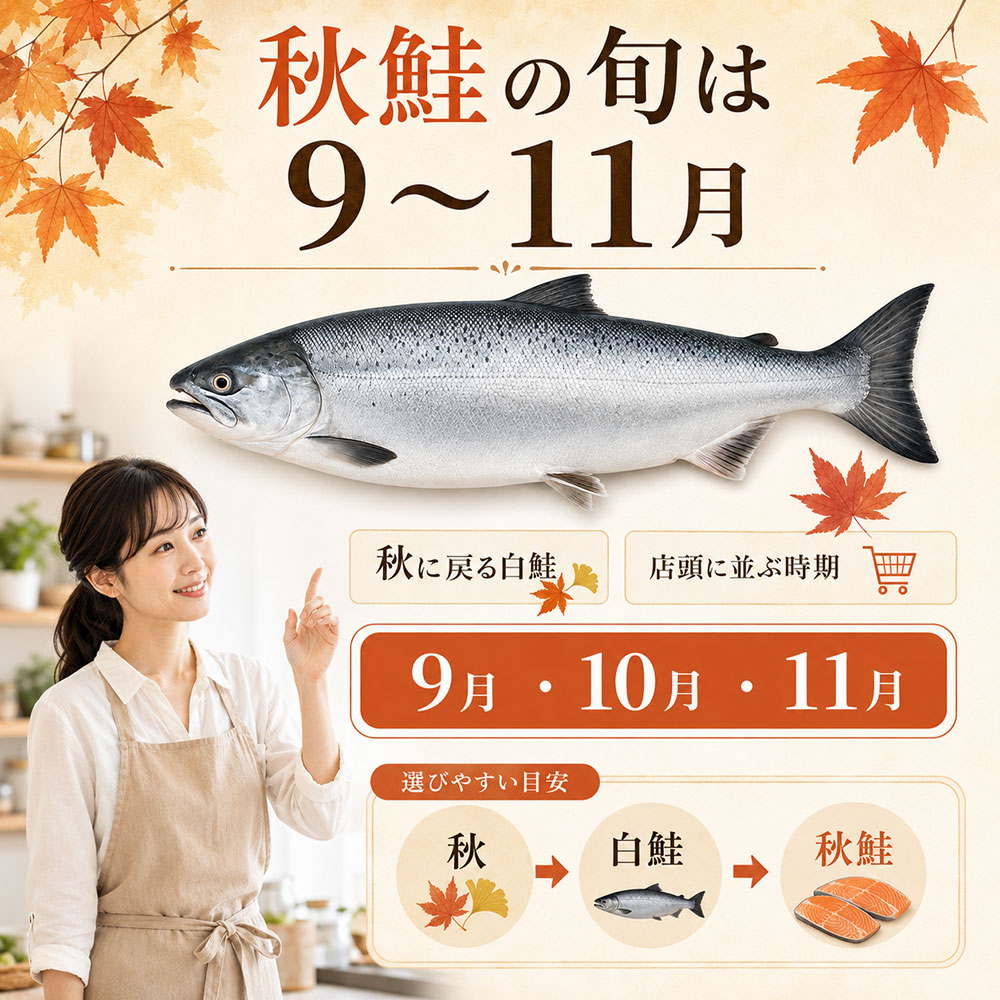 秋鮭の旬はいつ?出回る時期と主な産地