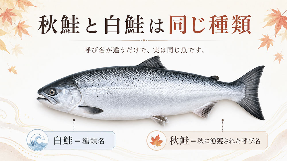 秋鮭と白鮭は同じ種類