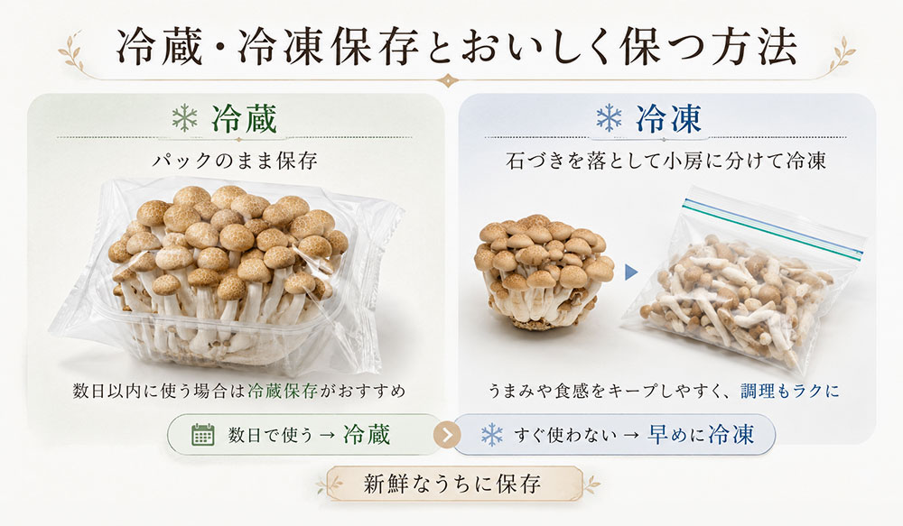 冷蔵・冷凍保存とおいしく保つ方法