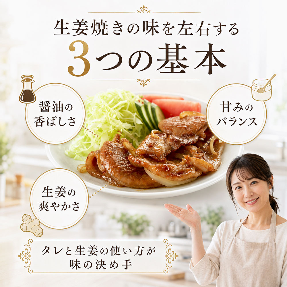 豚の生姜焼き肉の味を左右するタレと生姜の使い方
