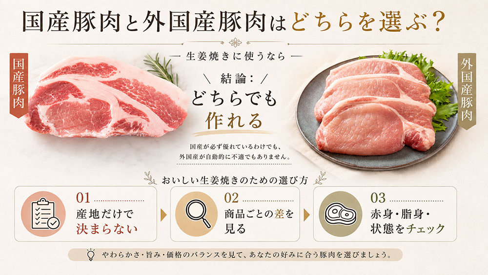 国産豚肉と外国産豚肉はどちらを選ぶ?