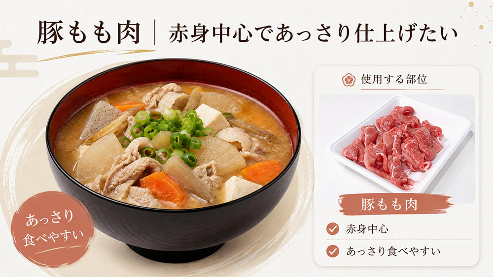 豚もも肉|赤身中心であっさり仕上げたい