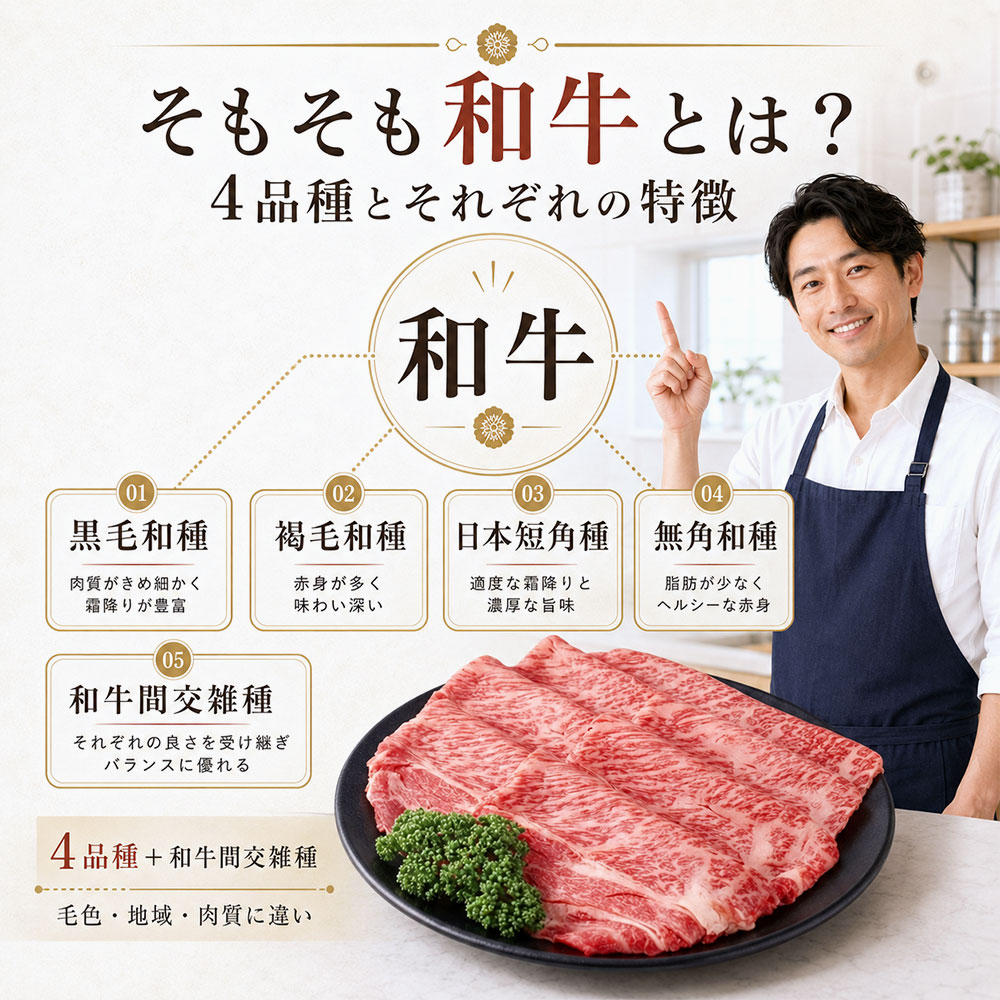 そもそも和牛とは？4品種とそれぞれの特徴