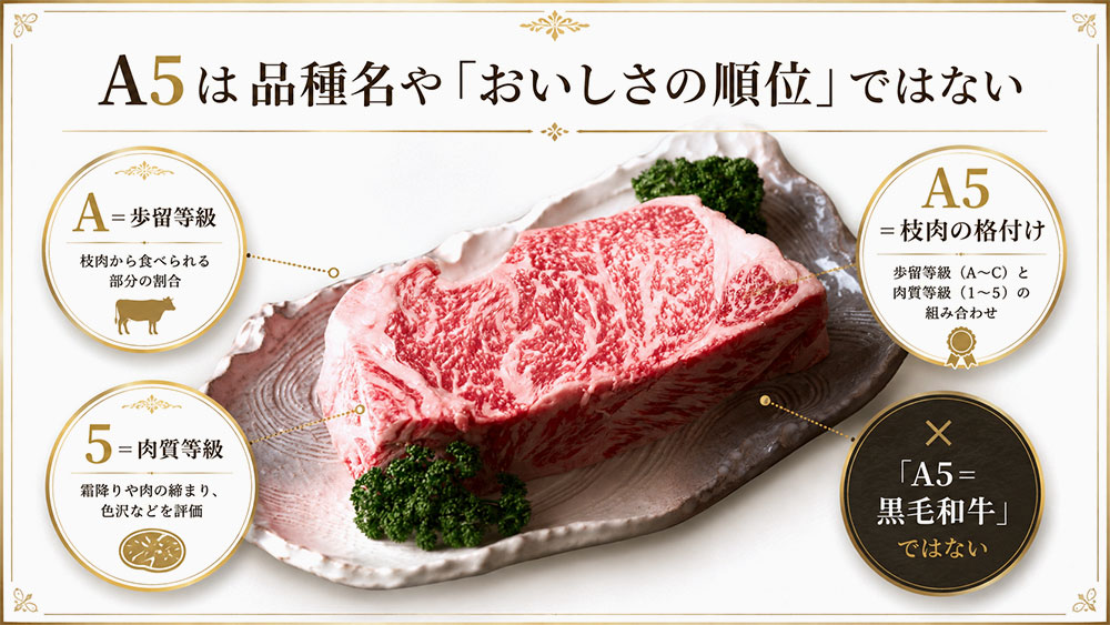 A5は品種名や「おいしさの順位」ではない