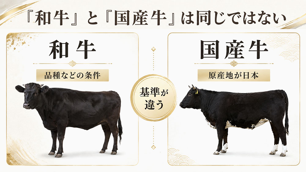「和牛」と「国産牛」は同じではない