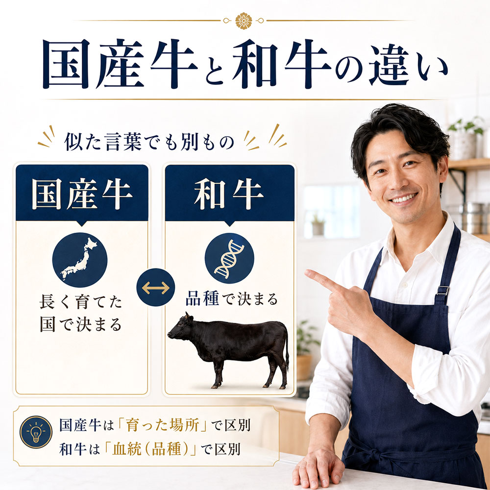 国産牛と和牛の違いとは？