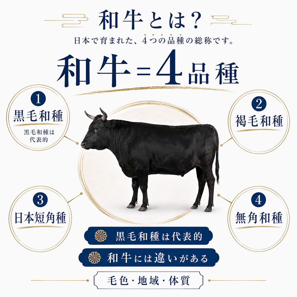 和牛とは？4品種と特徴を解説