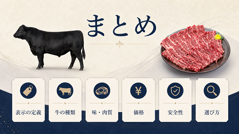国産牛と輸入牛の違い:まとめ