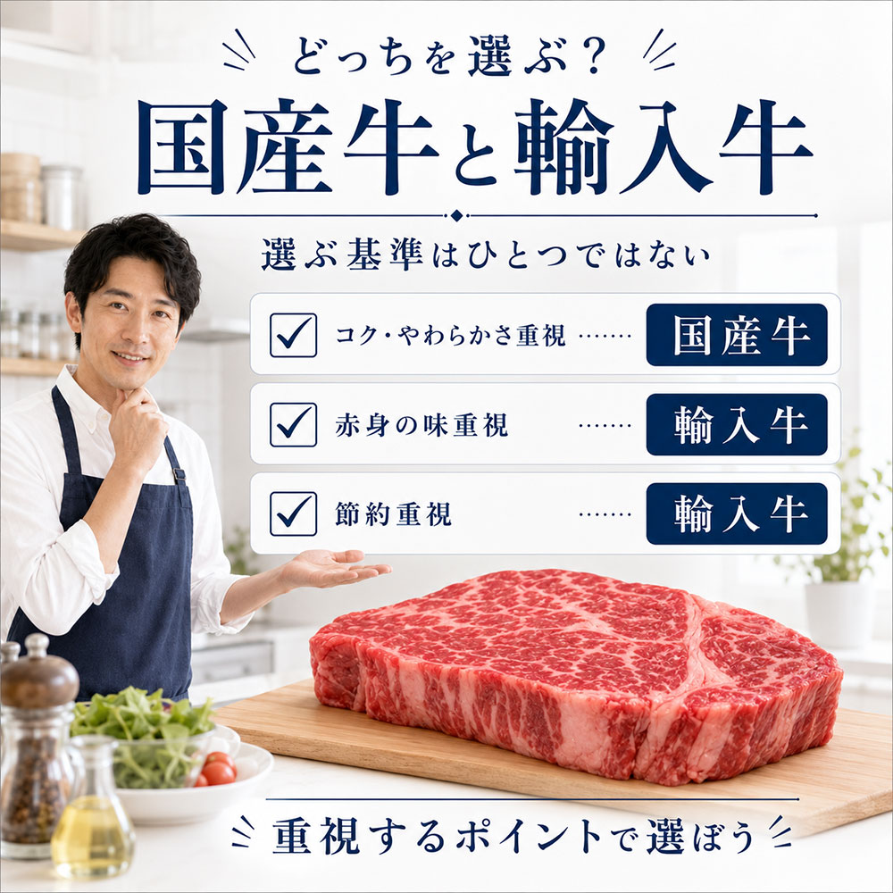国産牛と輸入牛はどっちを選ぶ?