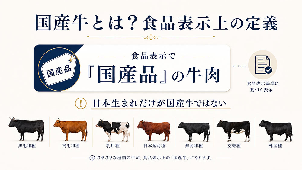 国産牛とは?食品表示上の定義