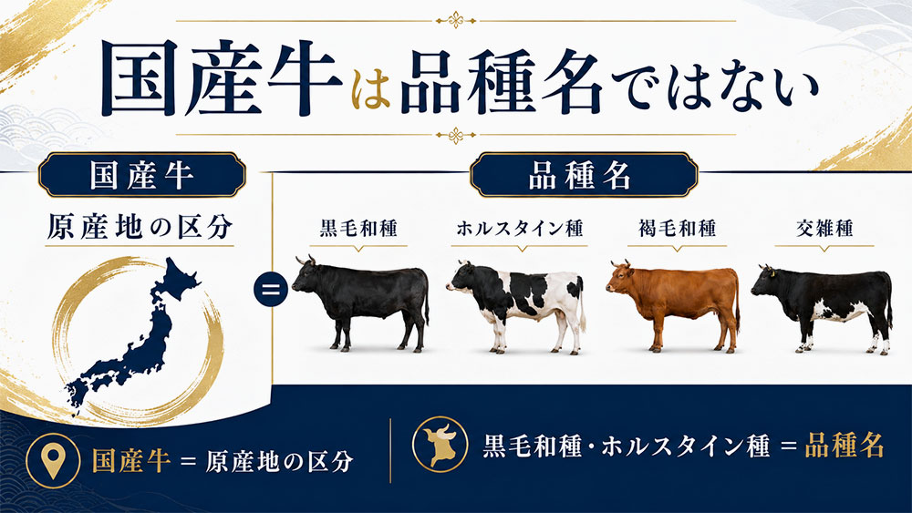 国産牛は品種名ではない