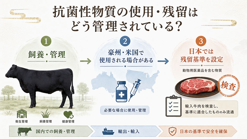 抗菌性物質の使用・残留はどう管理されている？