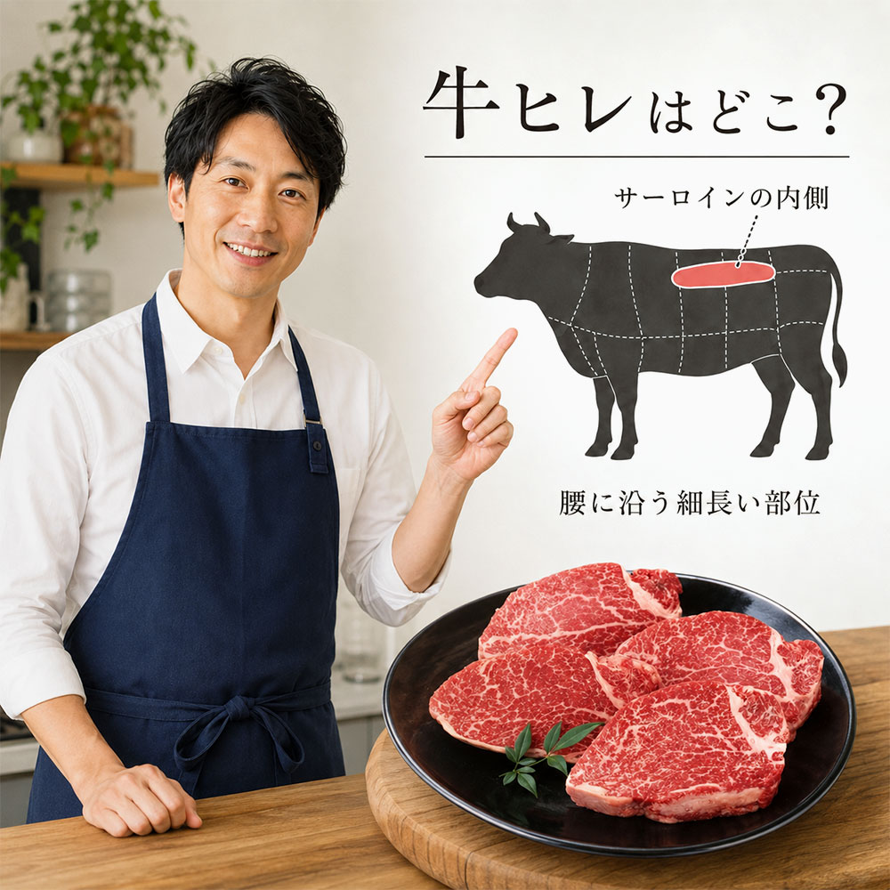 牛ヒレはどこの部位？位置を図でわかりやすく解説