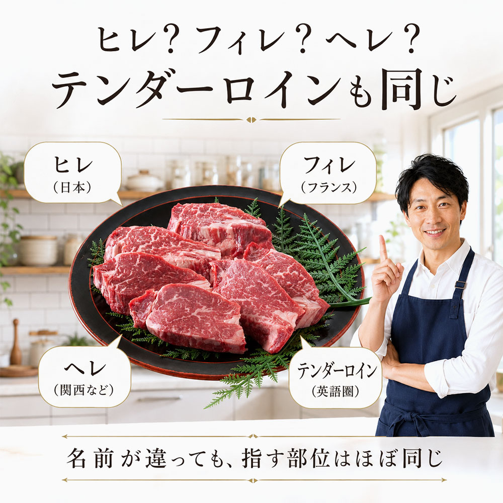 ヒレ・フィレ・ヘレ・テンダーロインの違い