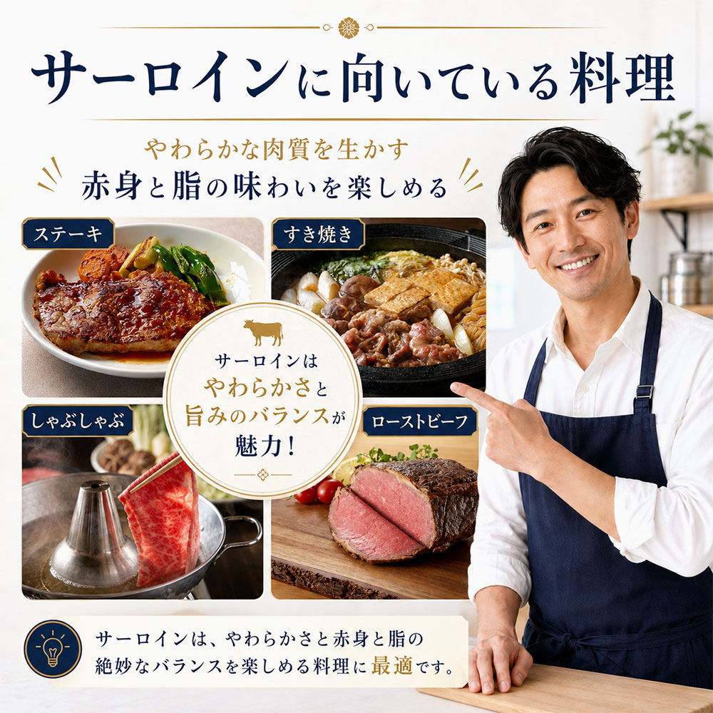 サーロインに向いている料理