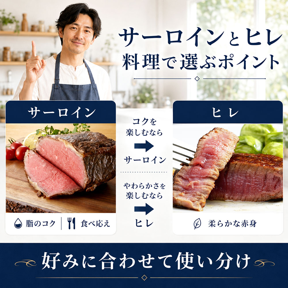 サーロインとヒレは料理でどう使い分ける?