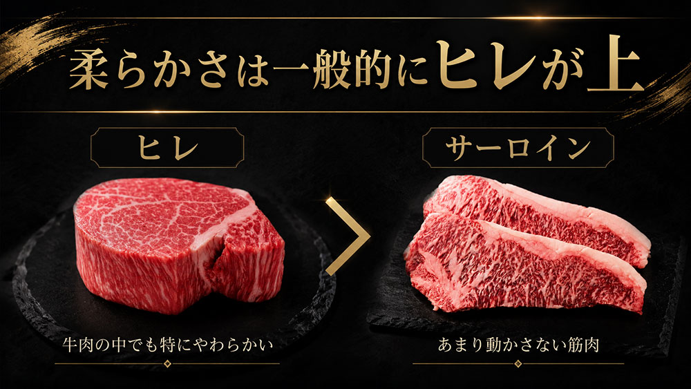 柔らかさは一般的にヒレが上
