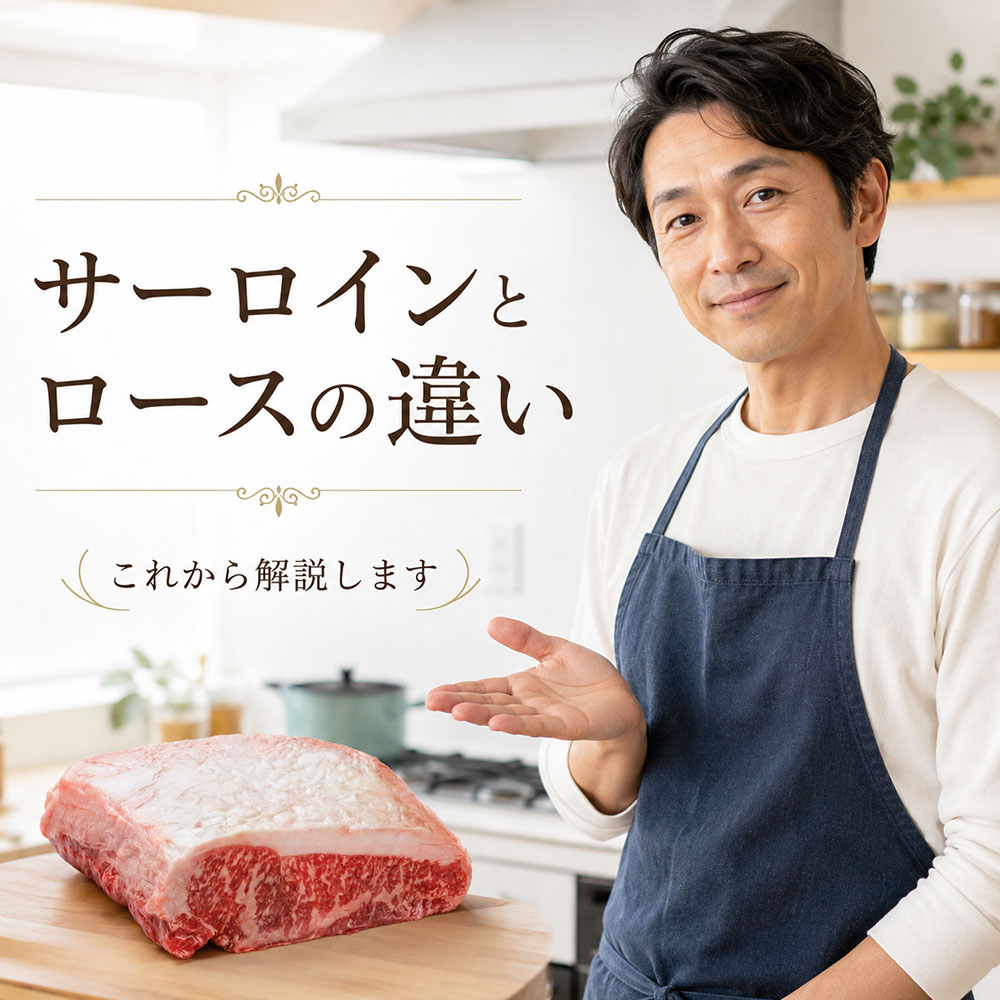 サーロインとロースの違いとは
