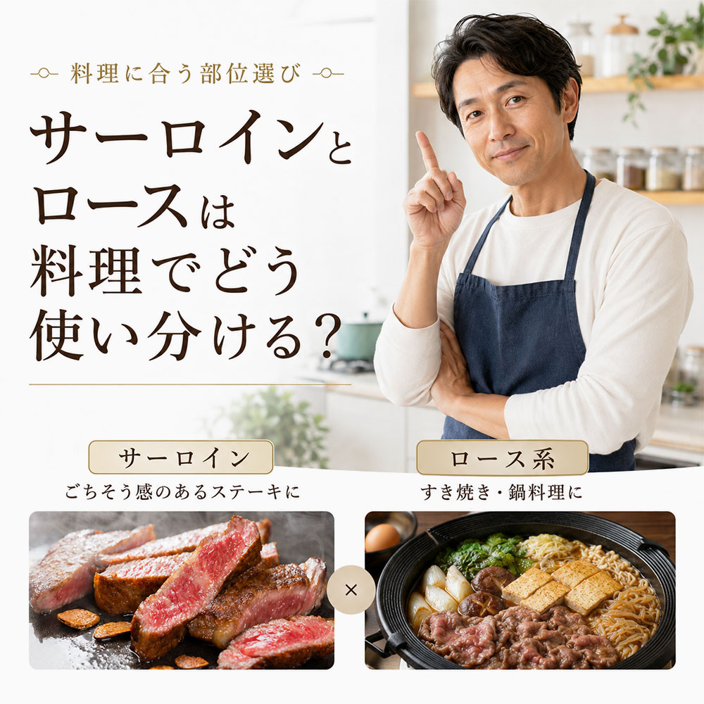 サーロインとロースは料理でどう使い分ける?
