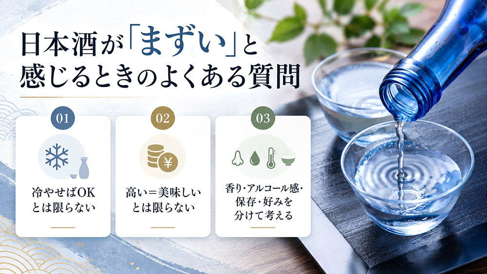 日本酒が「まずい」と感じるときのよくある質問
