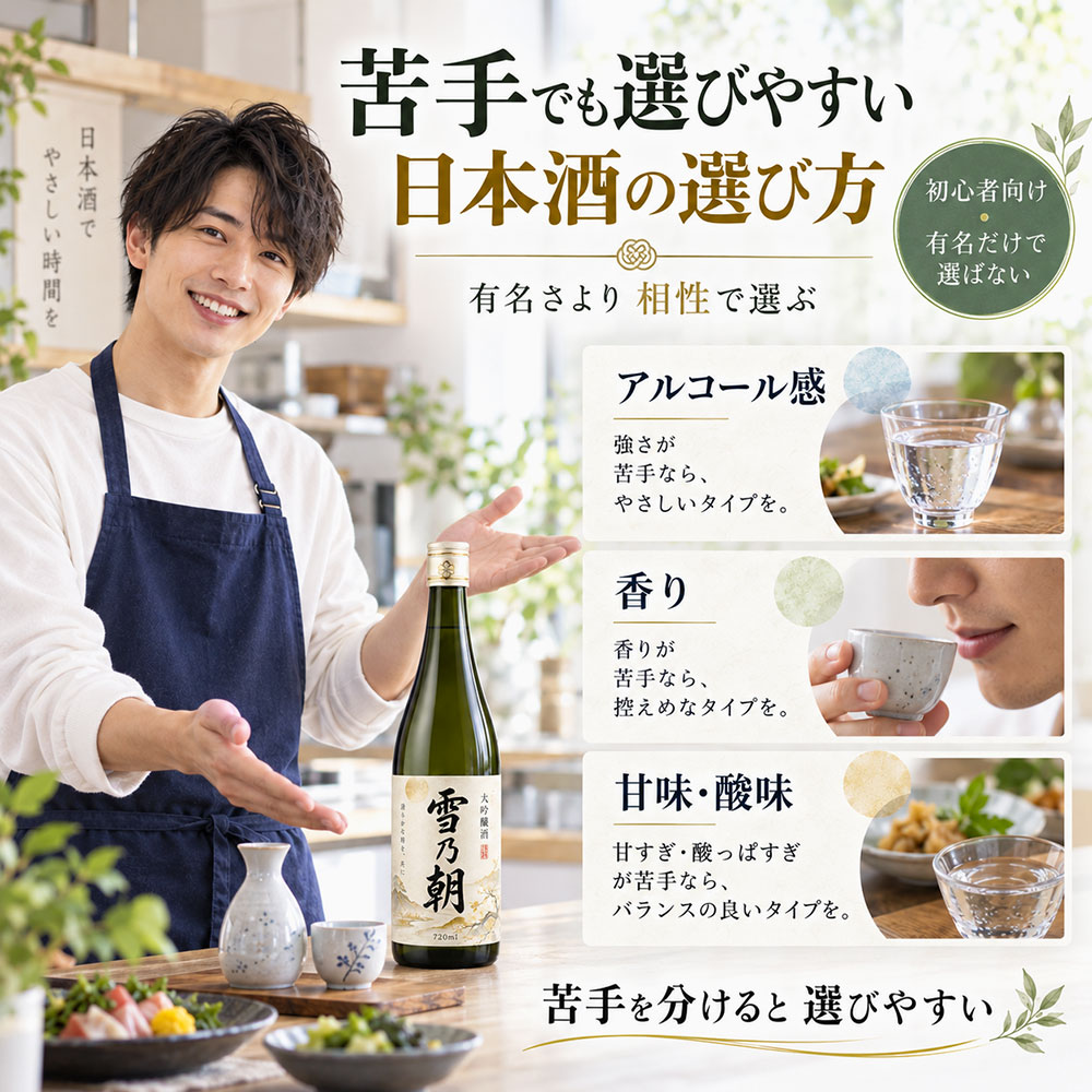 日本酒が苦手な人でも選びやすい日本酒の選び方